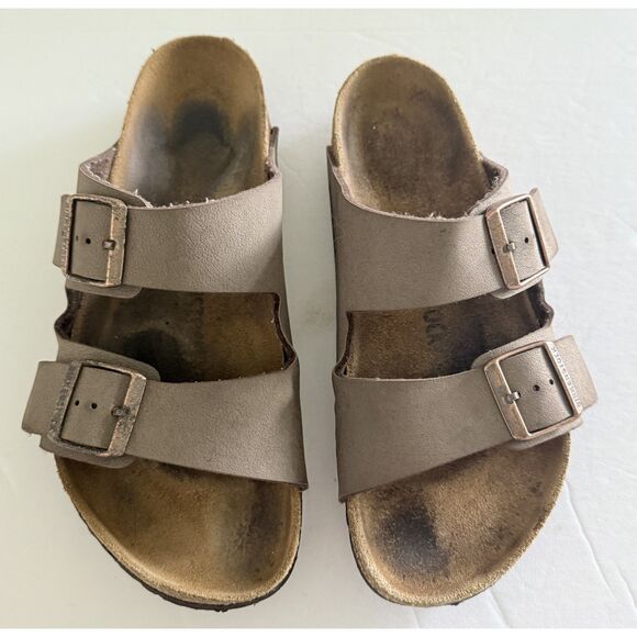 Birkenstock Arizona Stone Birkibuc MISMATCH Sandals Pair Regular Right 9 Left 8 - Picture 6 of 6